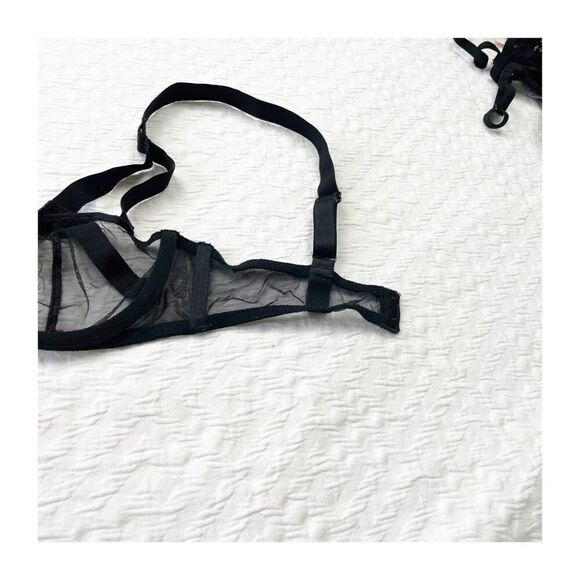 Buy 1 get 1 free 32b Victorias Secret very sexy sheer x black - Picture 3 of 7